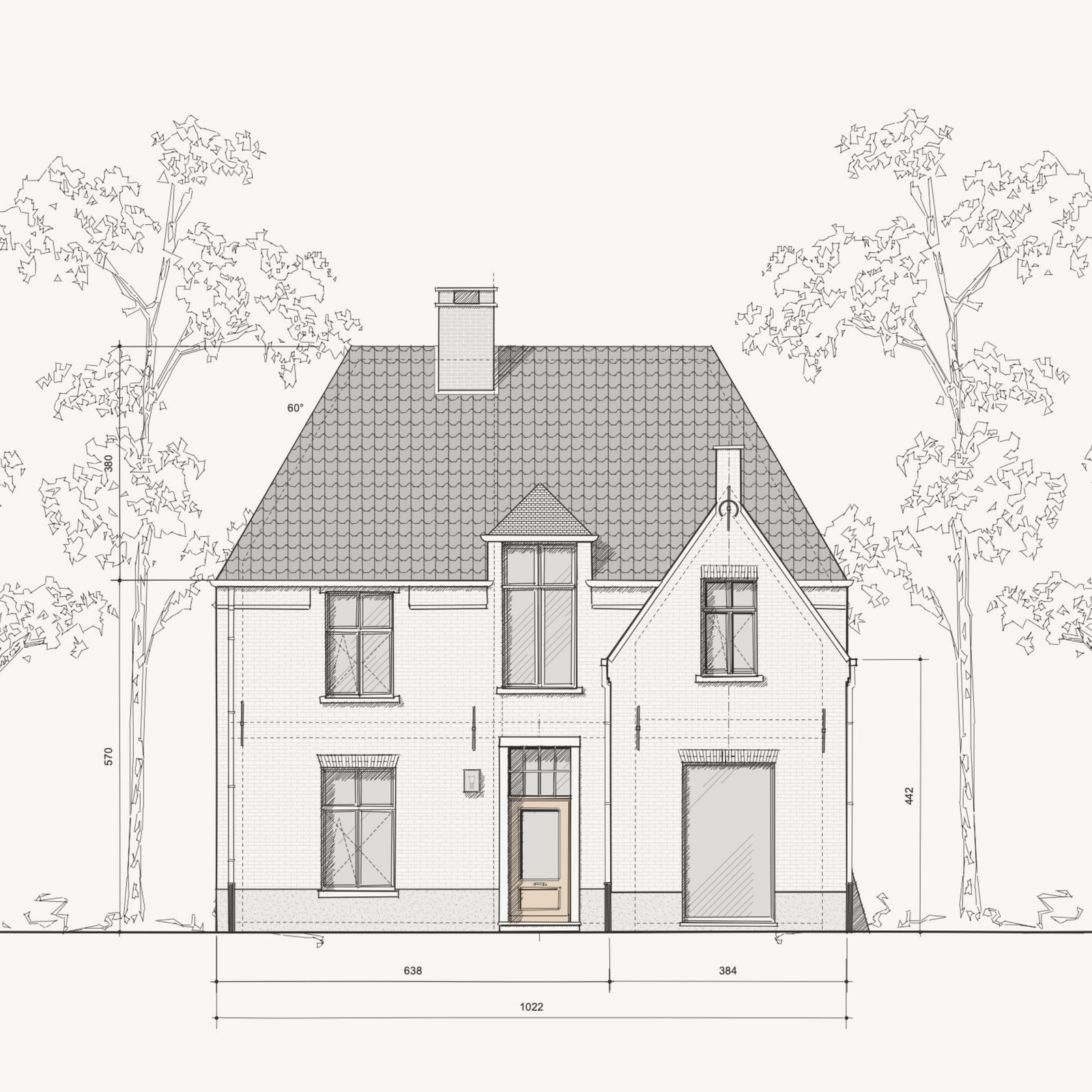 Project Malle - Twee open villa's met klassieke architectuur