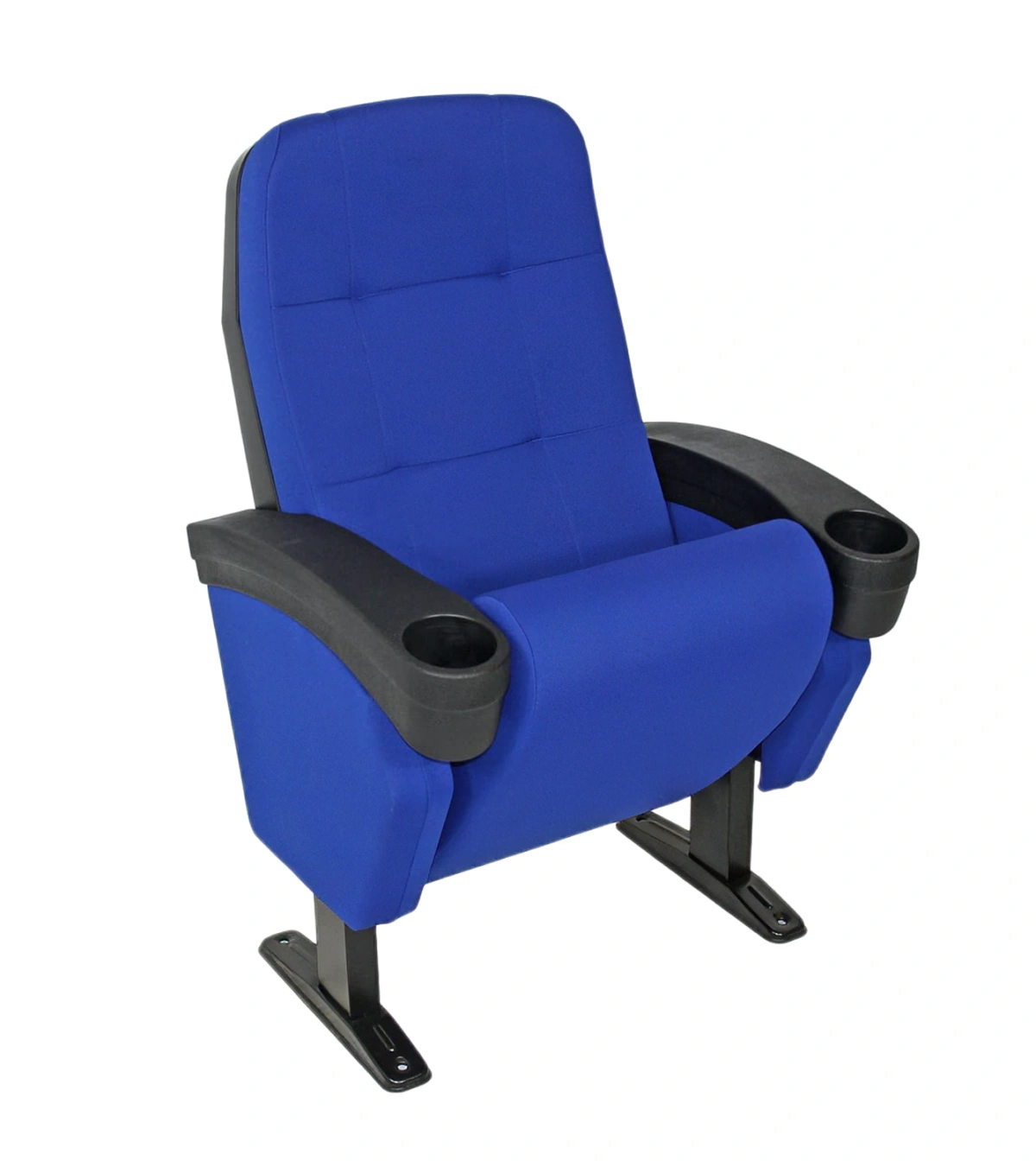 Kinostuhl Modell Beron in der Frontansicht mit hochgeklappter Sitzfläche.