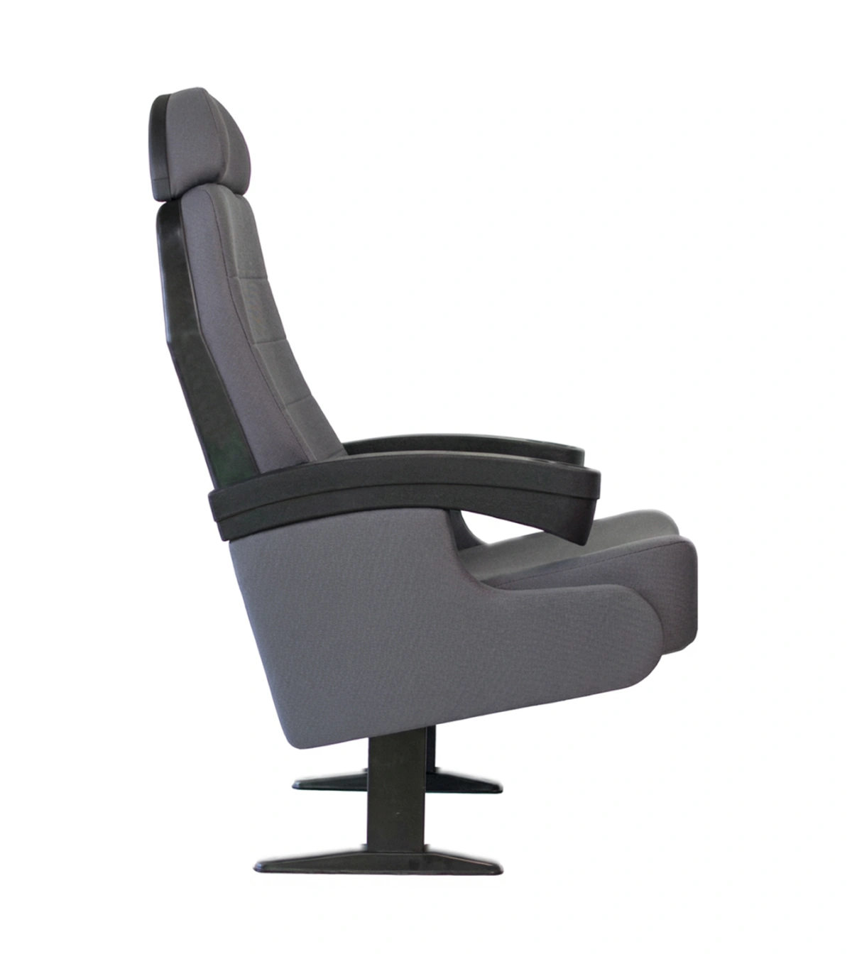Kinostuhl Modell Spazio in der Seitenansicht zur Darstellung der Ergonomie und Profilform.