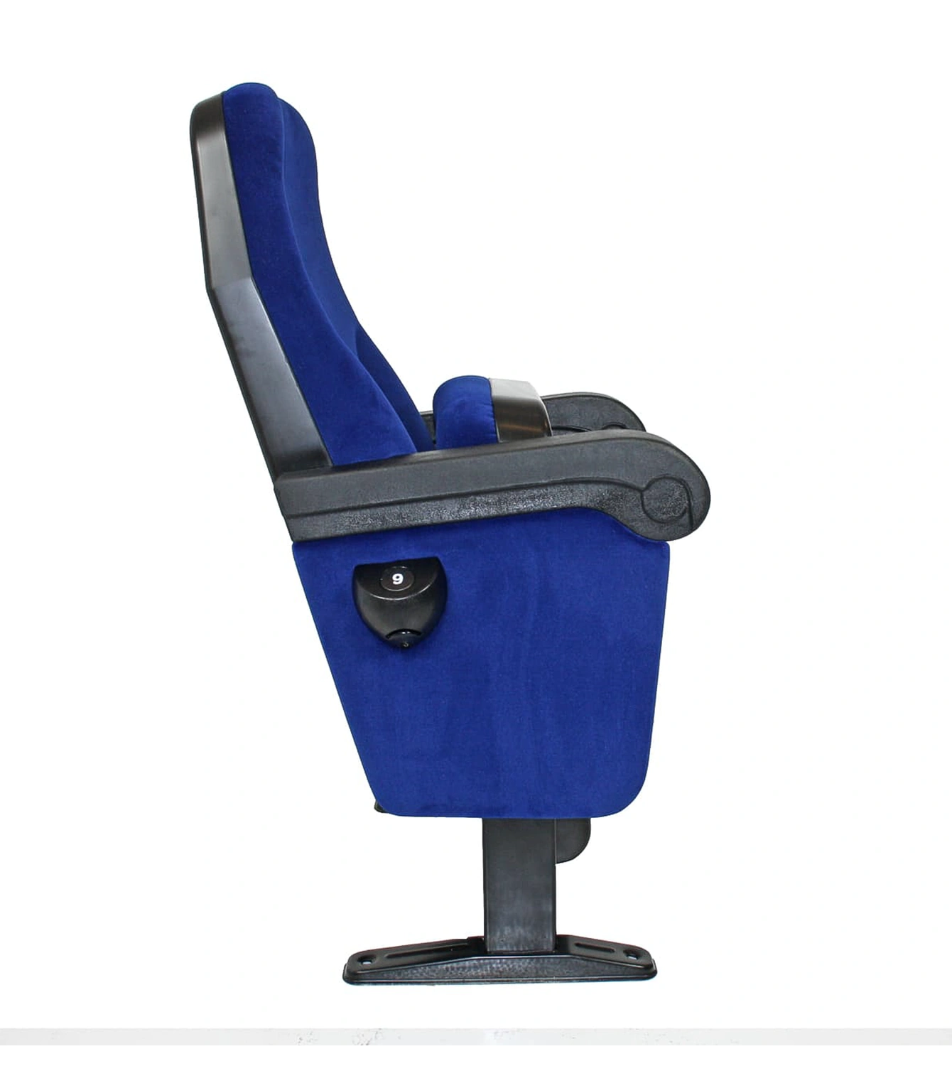 Kinostuhl Modell Centenario in der Seitenansicht zur Darstellung der Ergonomie und Profilform.