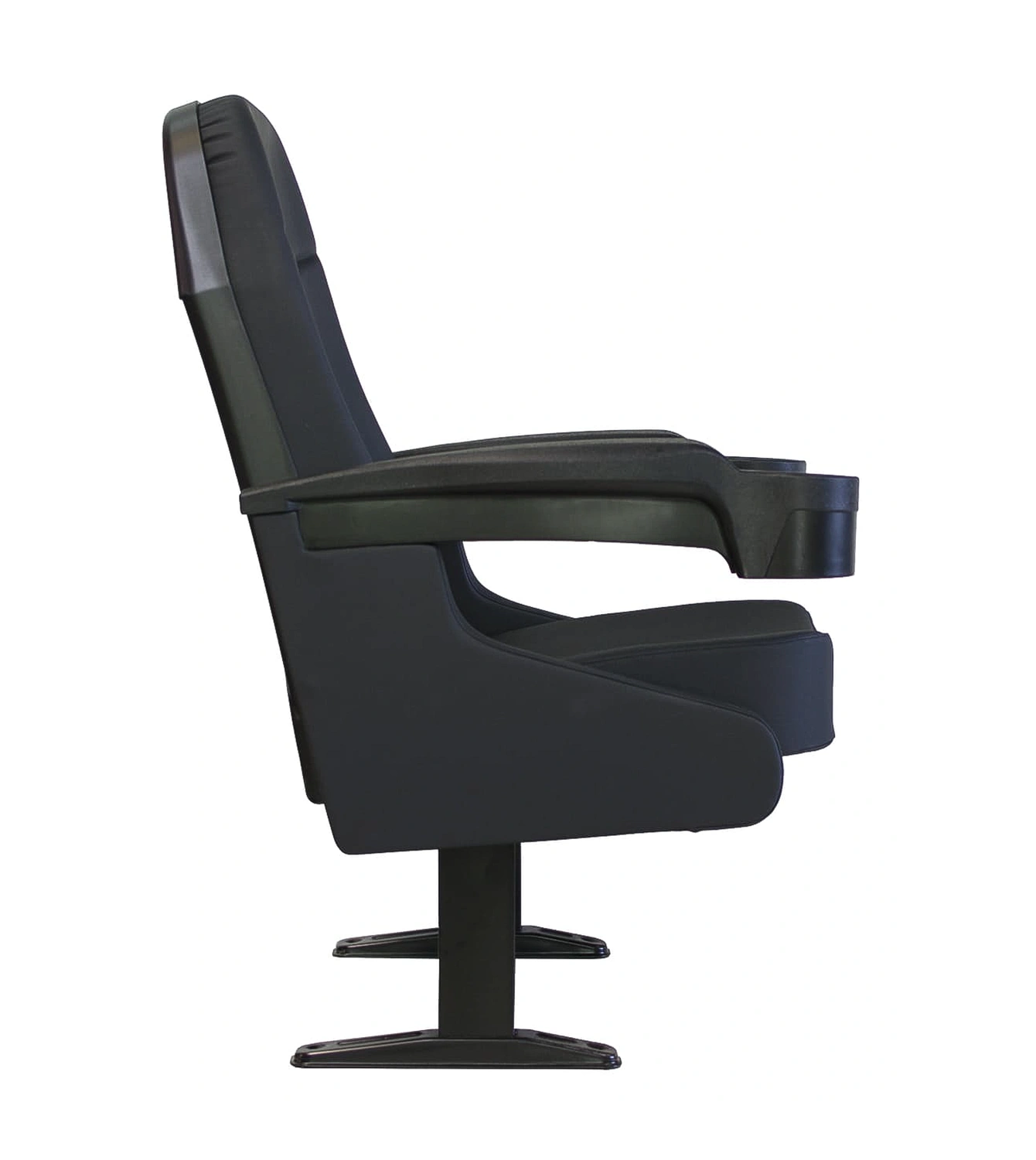 Kinostuhl Modell EZ 13 in der Seitenansicht zur Darstellung der Ergonomie und Profilform.