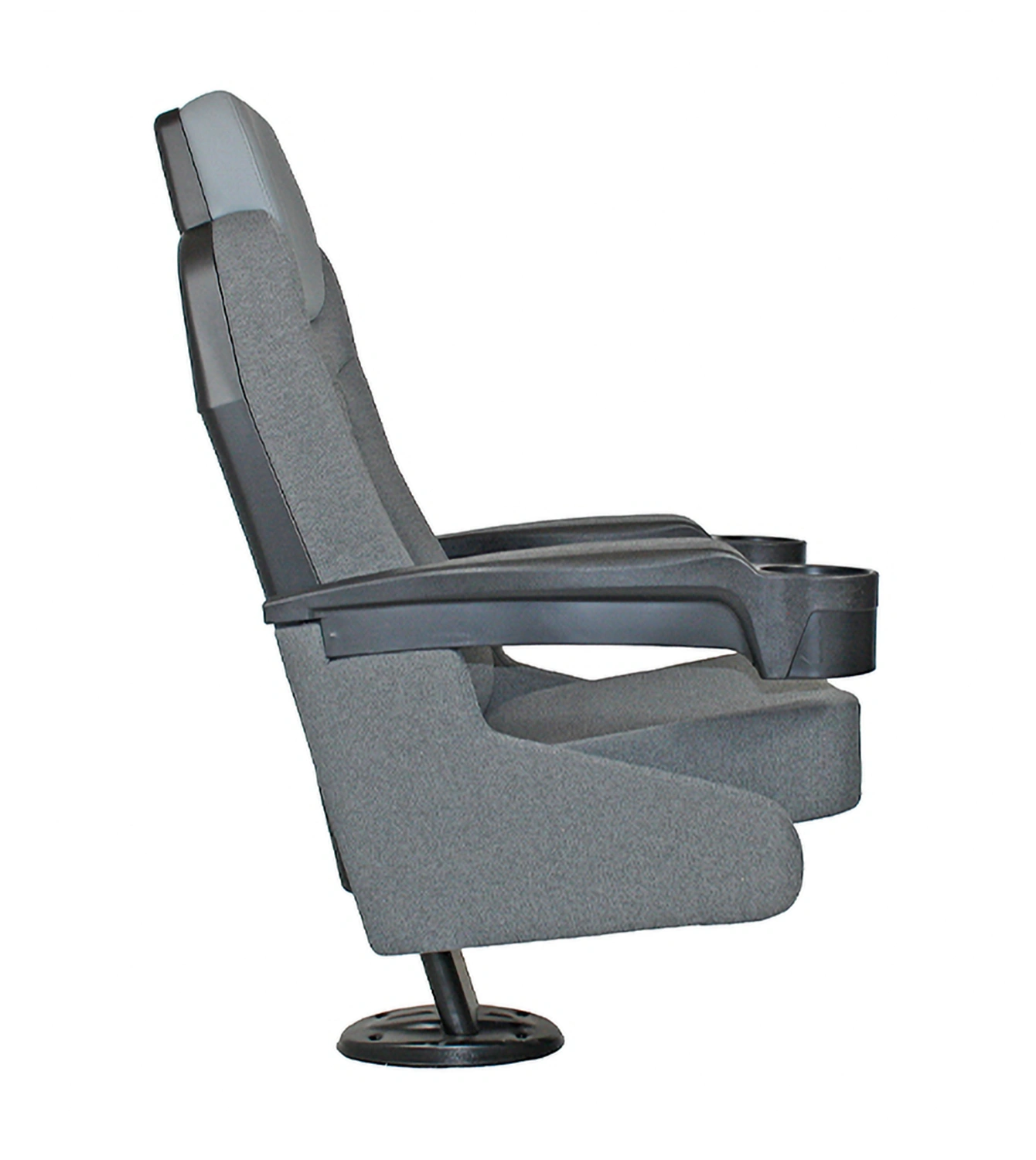 Kinostuhl Modell Infinity in der Seitenansicht zur Darstellung der Ergonomie und Profilform.