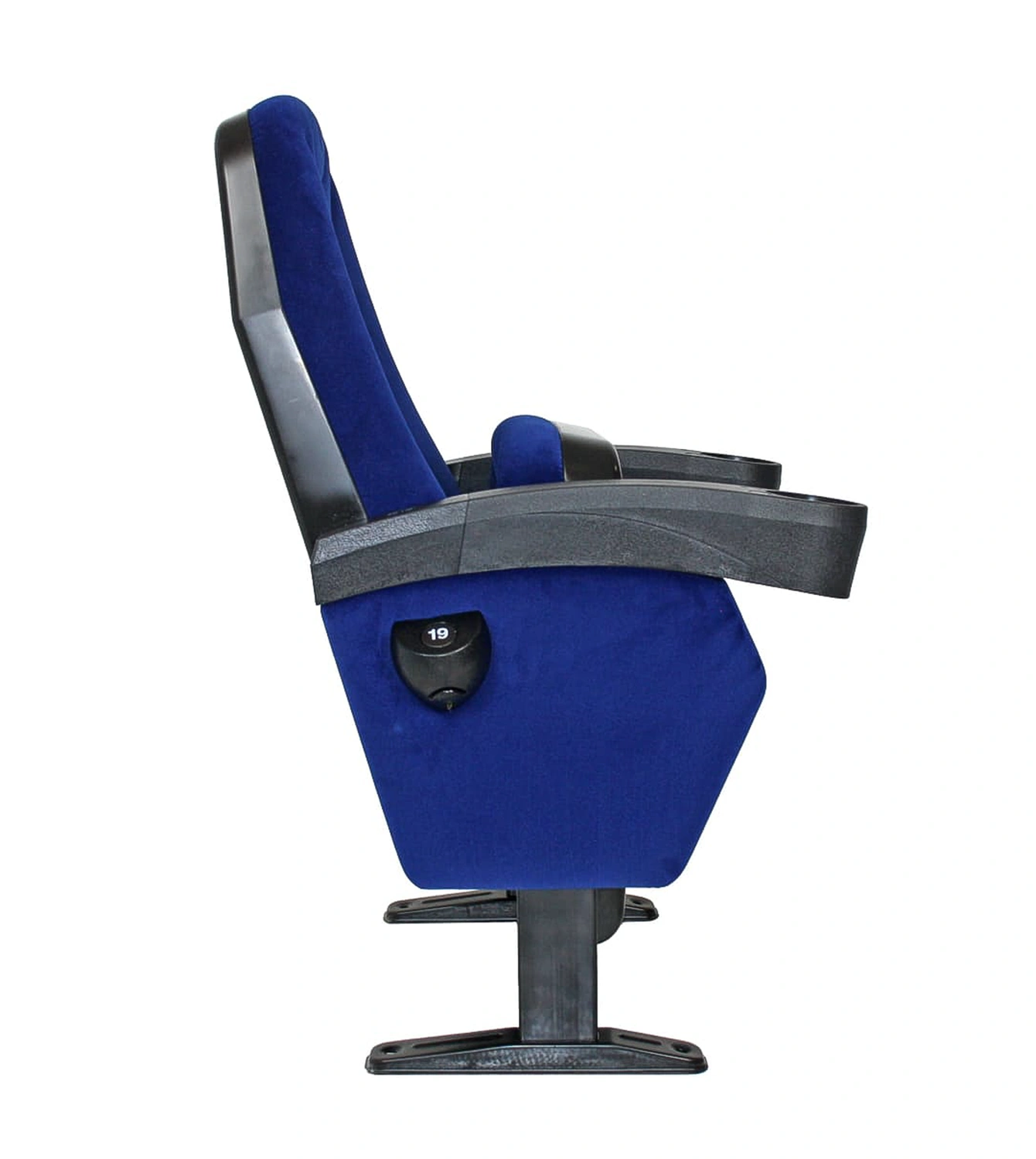 Kinostuhl Modell Menorca in der Seitenansicht zur Darstellung der Ergonomie und Profilform.