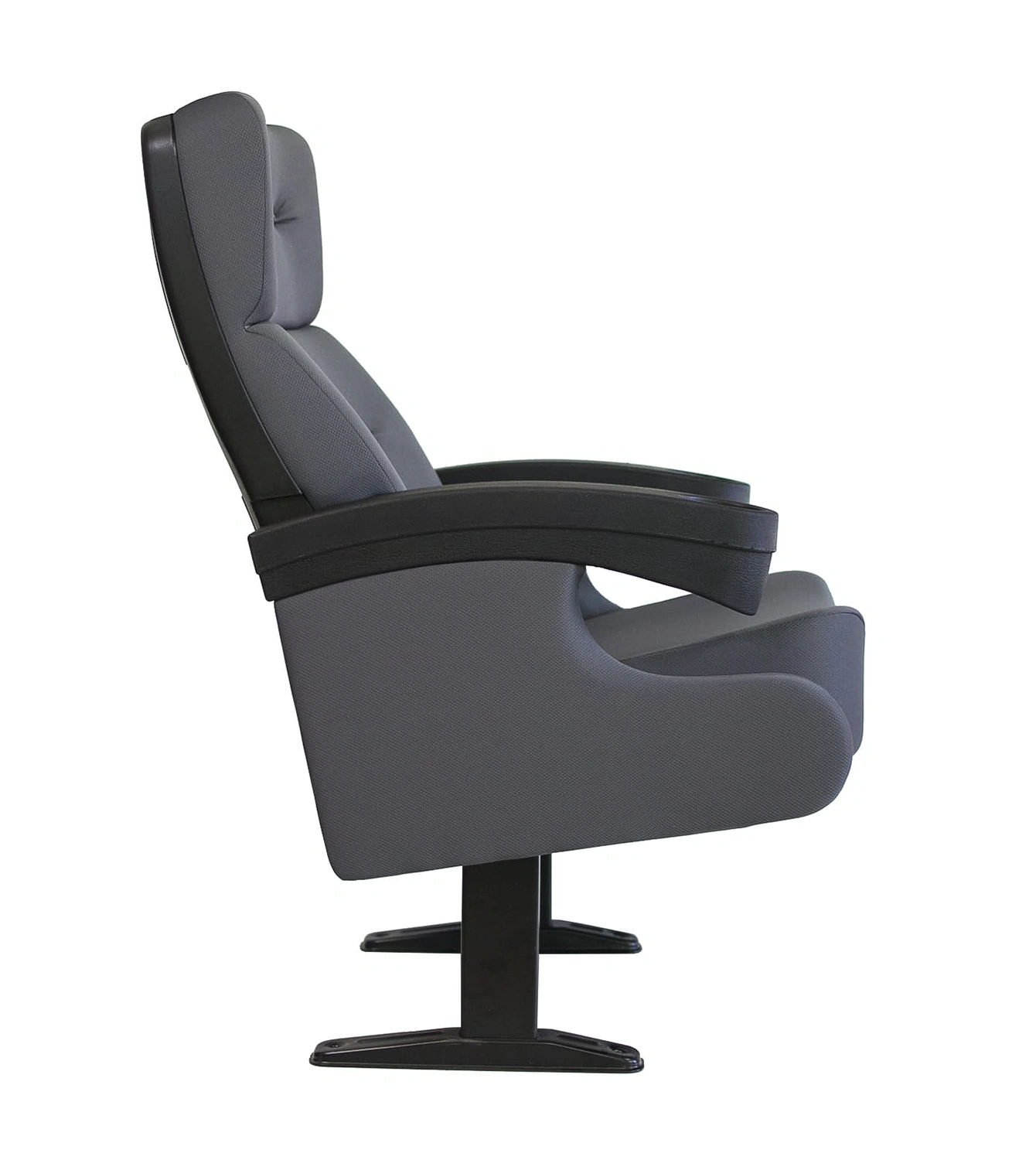 Kinostuhl Modell Nevada in der Seitenansicht zur Darstellung der Ergonomie und Profilform.