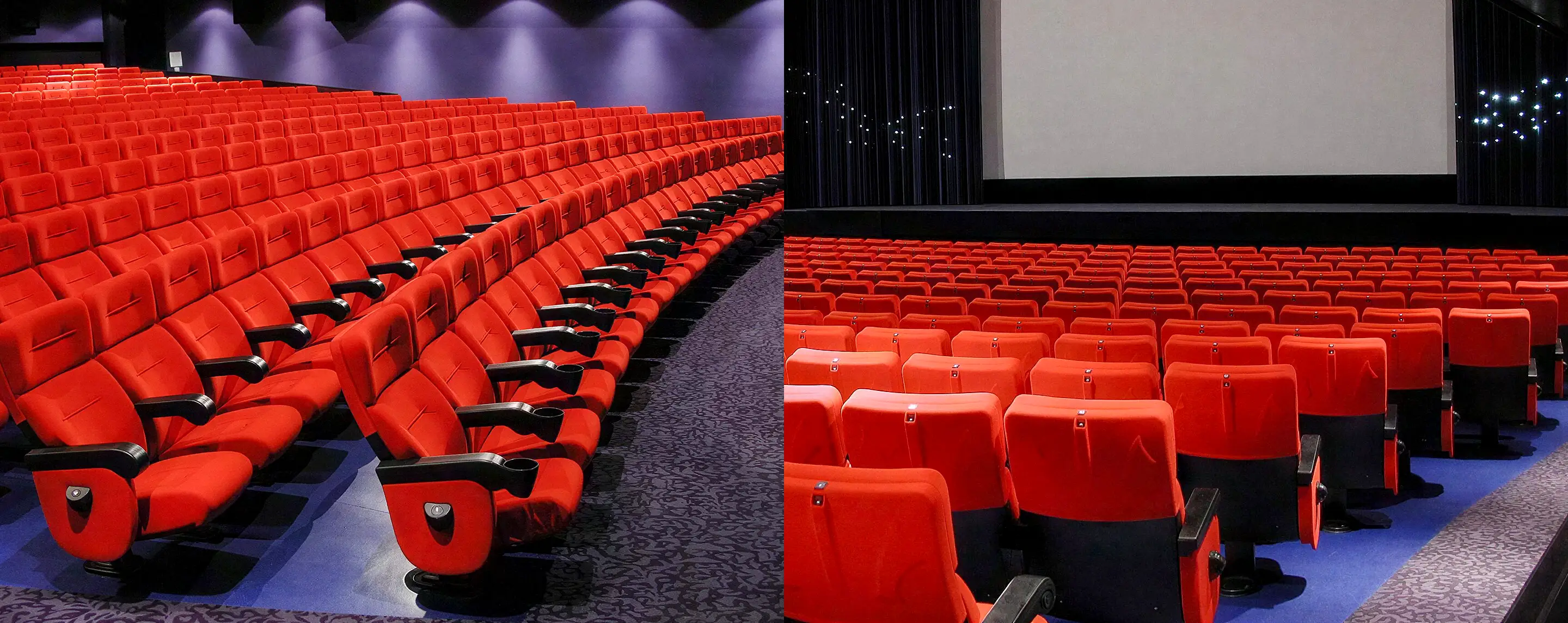 Kinobestuhlung Modell Príncipe im Kino 2 des Metropol Stuttgart.
