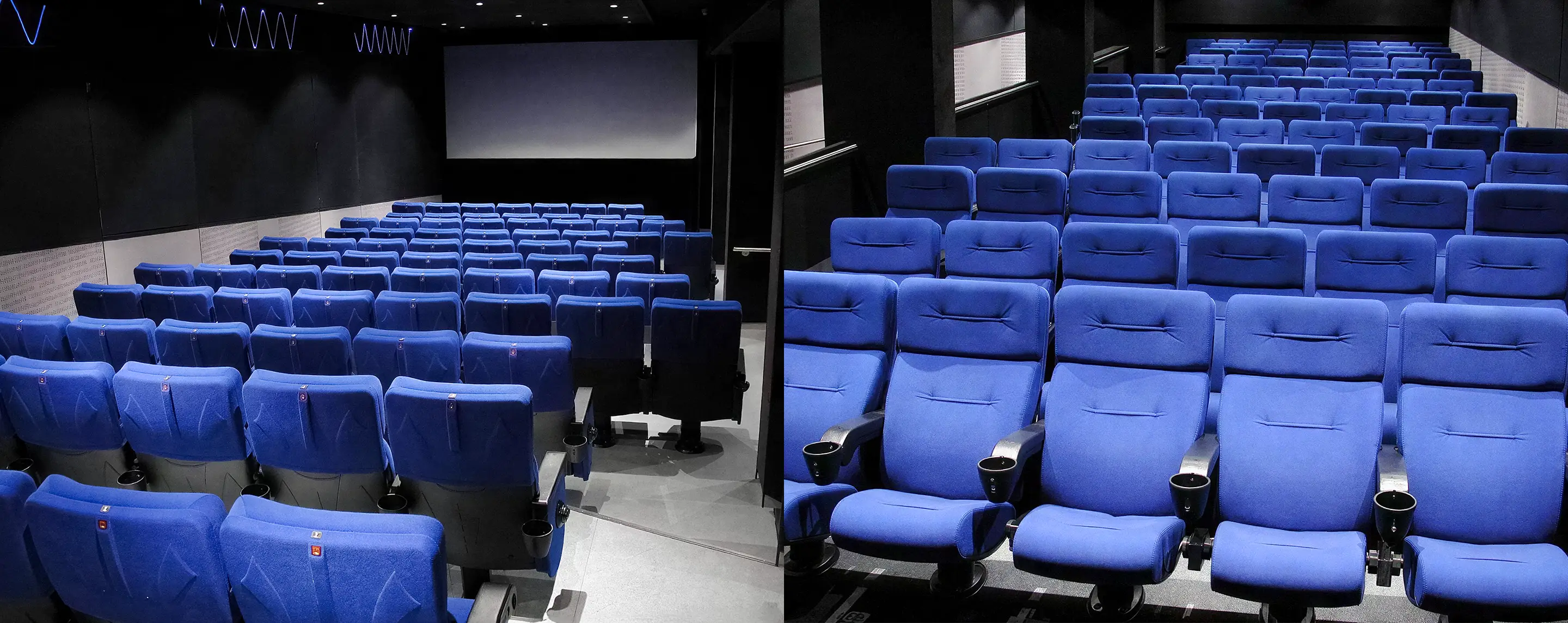 Kinobestuhlung Modell Príncipe im Kino 3 des Metropol Stuttgart.