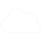 Simple white cloud icon on a black background.