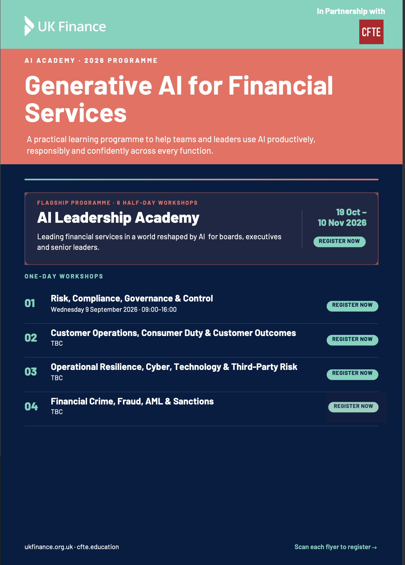 UK Finance AI Academy brochure cover
