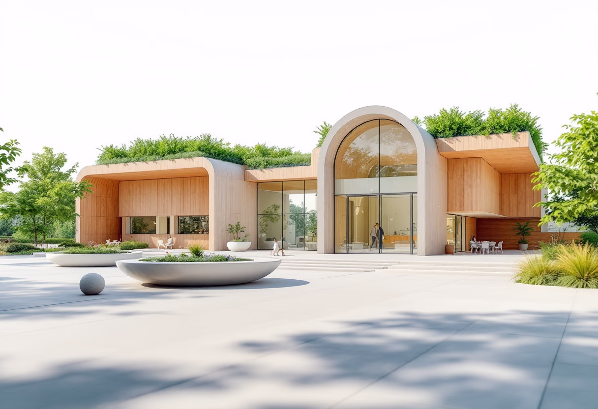 image of completed building project (for a construction company)