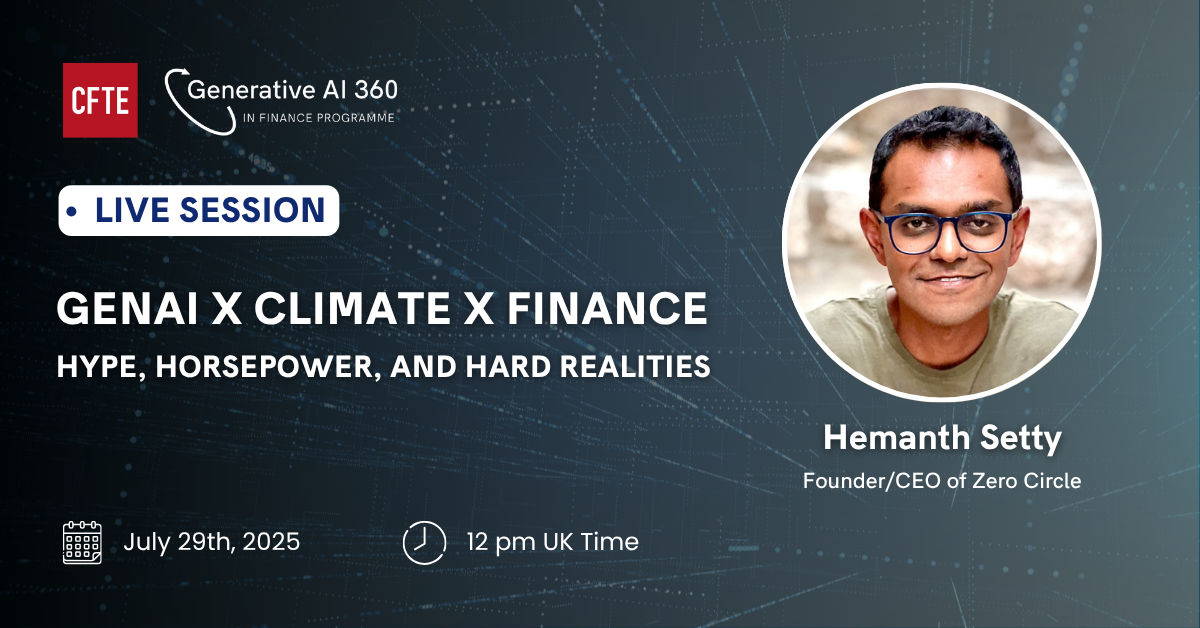 GenAI x Climate x Finance: Hype, Horsepower, and Hard Realities
