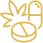 Circular recycling symbol composed of three orange arrows forming a triangle on a transparent background.