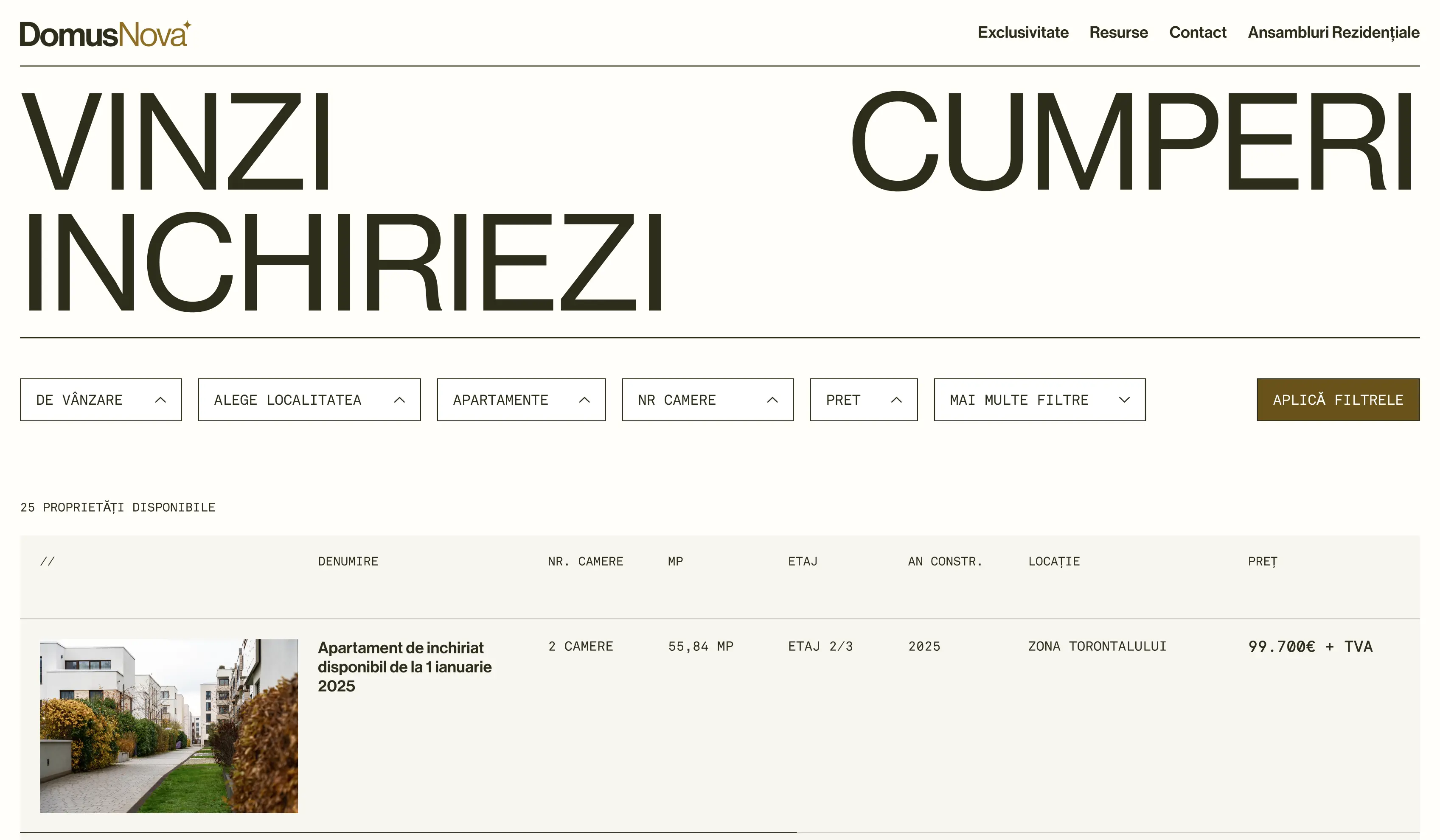 DOMUS NOVA — property card detail