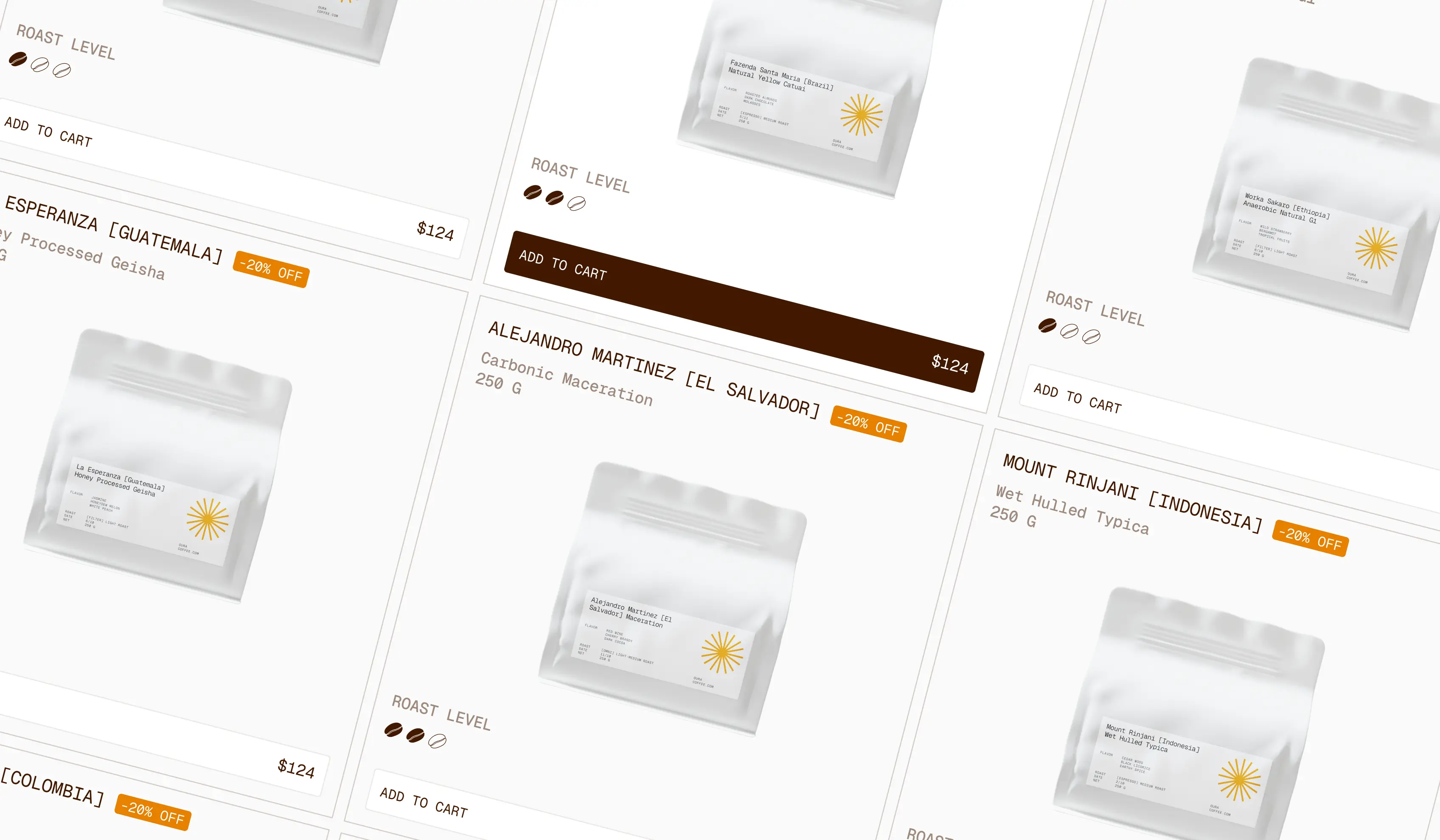 OURA — detail page editorial layout