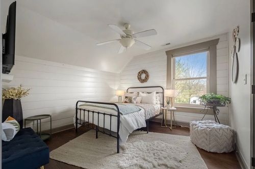 Bedroom home staging and photography by the polished listing middle tennessee