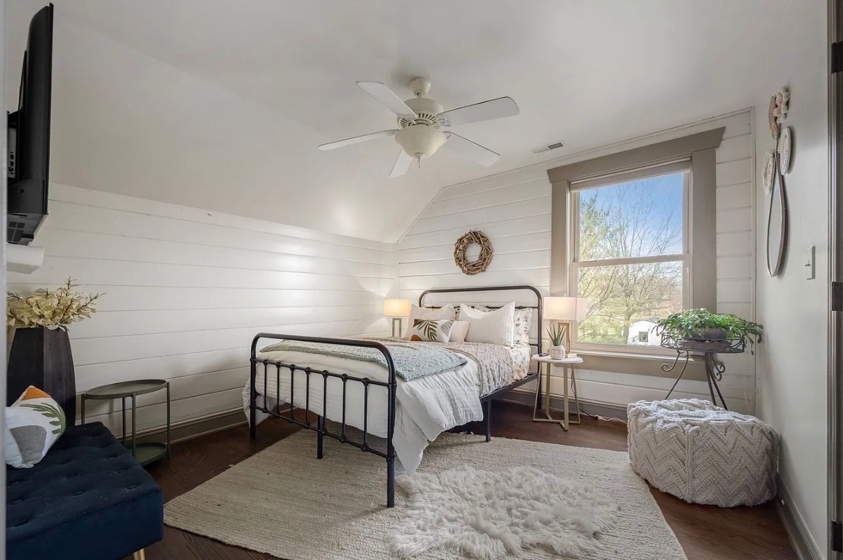 Bedroom home staging and photography by the polished listing middle tennessee