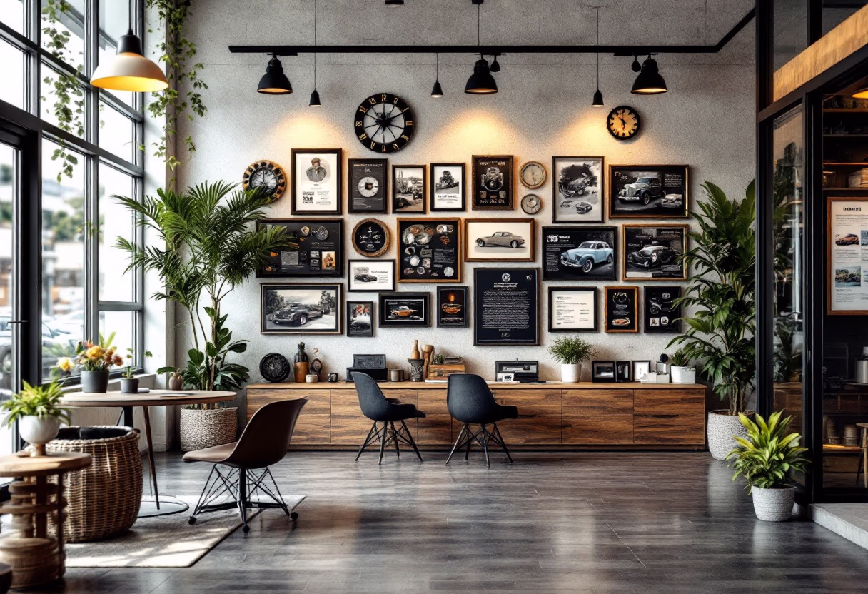 image of dealership history wall