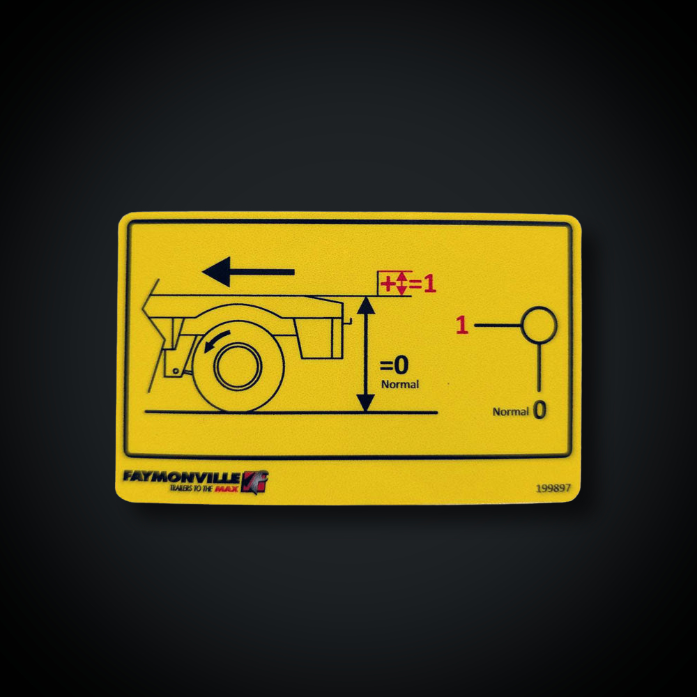 Faymonville UK Trailer 'Ride height' Sticker - 199897