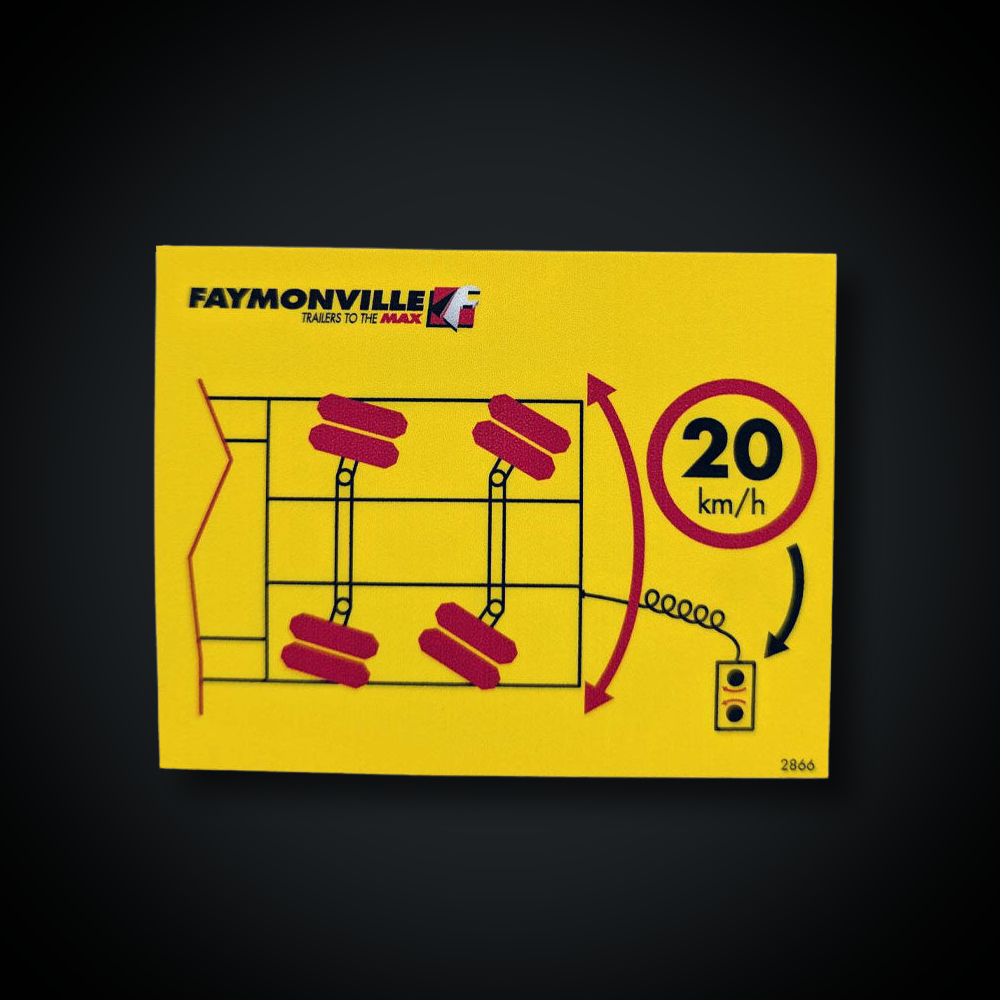 Faymonville UK Trailer 'Steering Control' Sticker