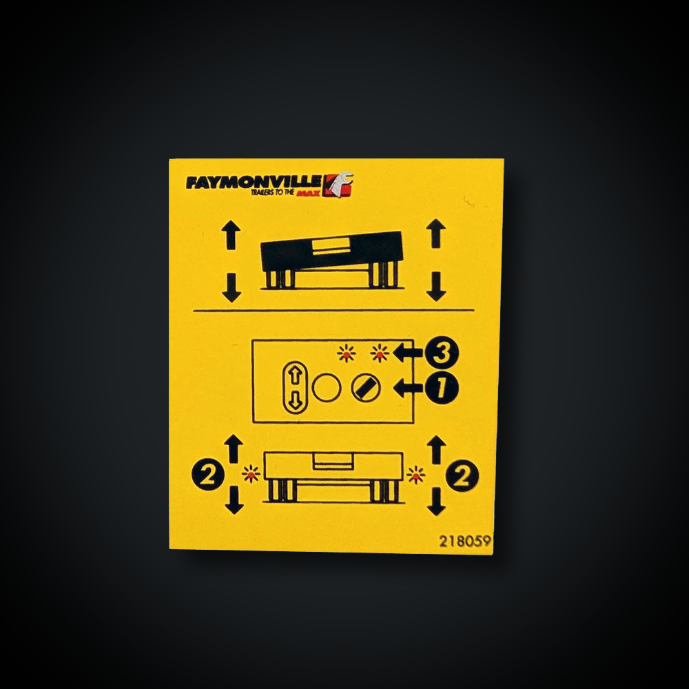Faymonville UK Trailer 'Suspension' Sticker - 218059
