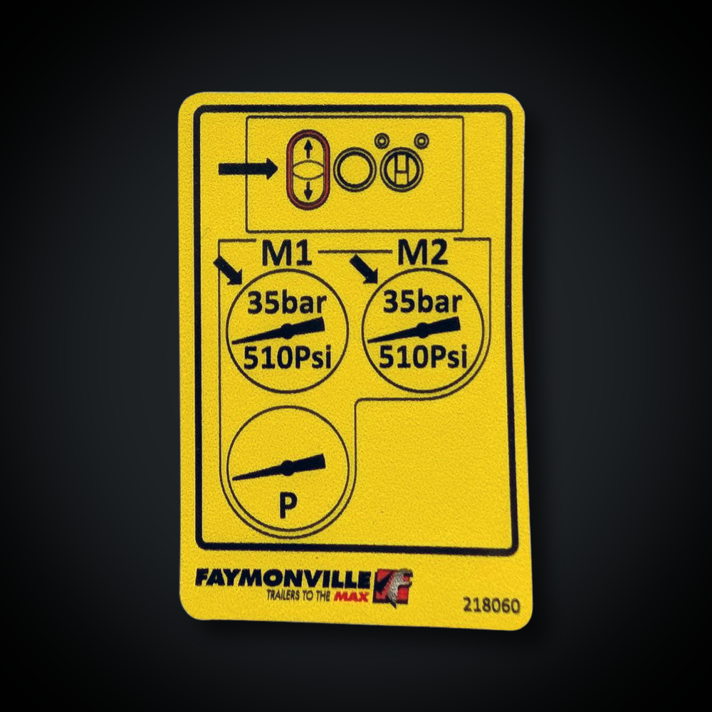 Faymonville UK Trailer 'Pressure' Sticker