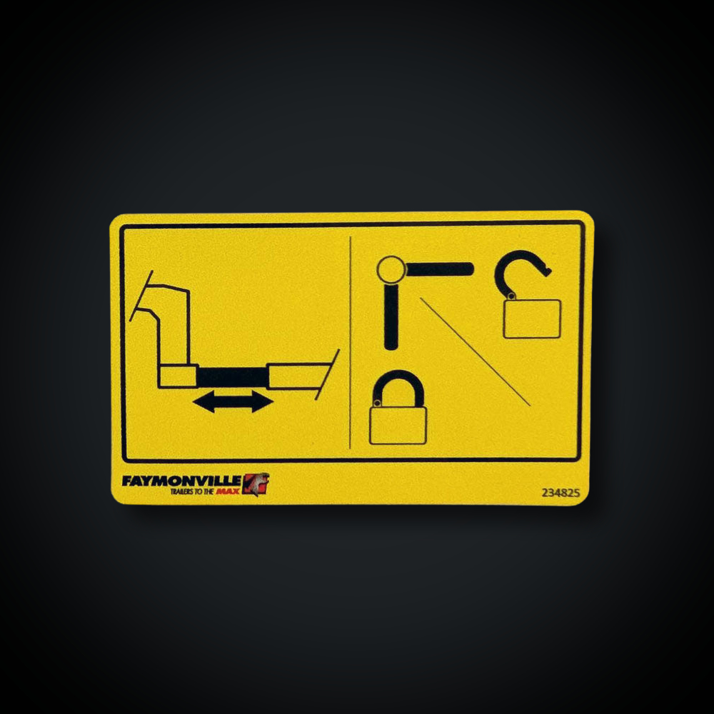 Faymonville UK Trailer 'Bed Extension' Sticker