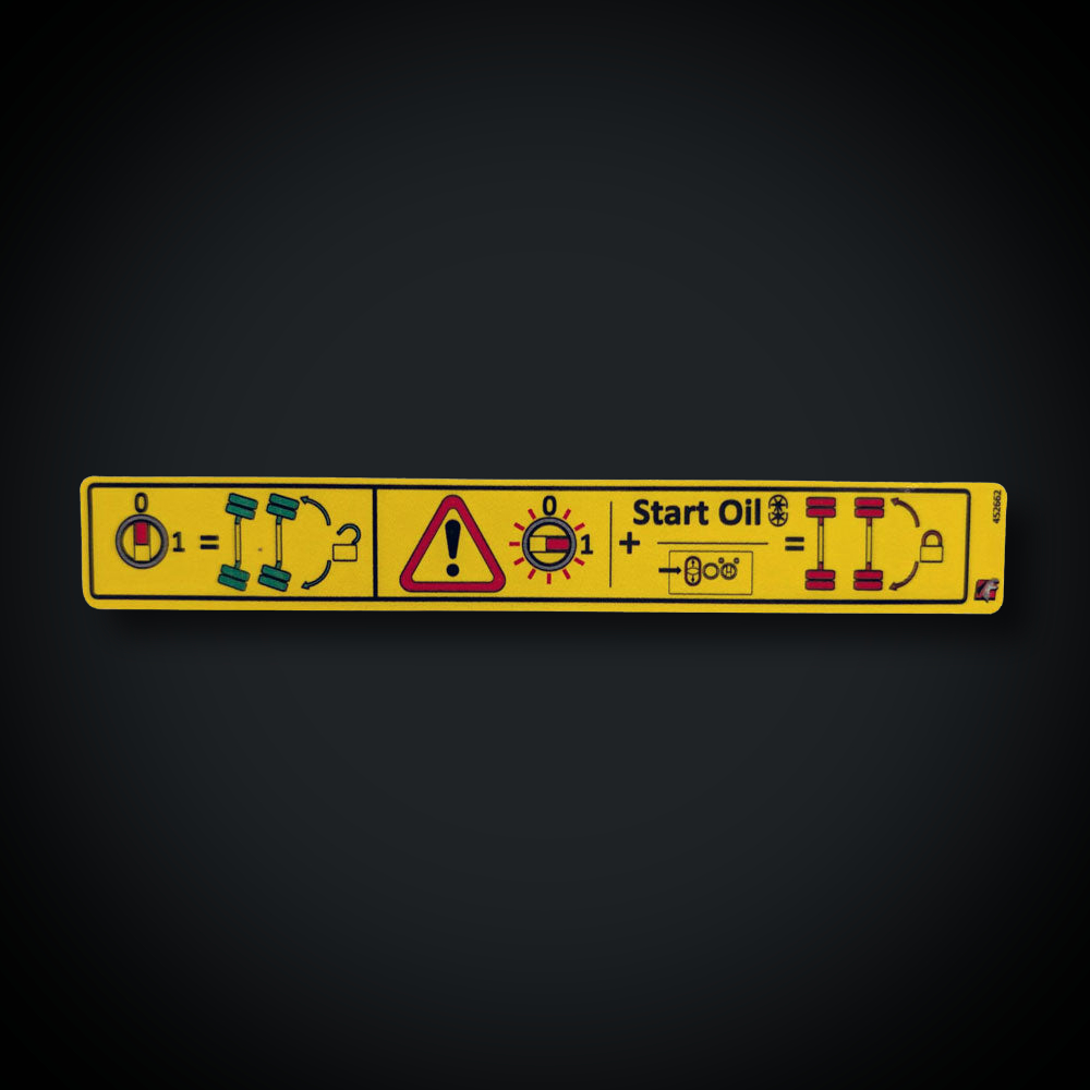 Faymonville UK Trailer 'Caution Steering' Sticker