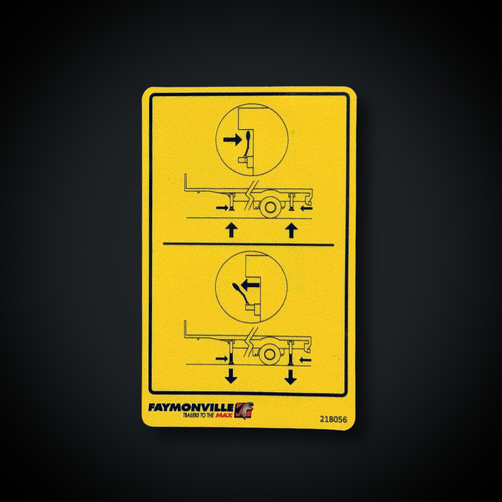 Faymonville UK Trailer 'Hydraulic Leg' Sticker - 218056