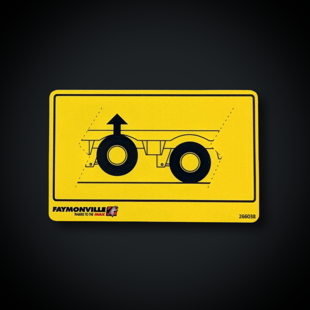 Faymonville UK Trailer 'Lift Axle' Sticker