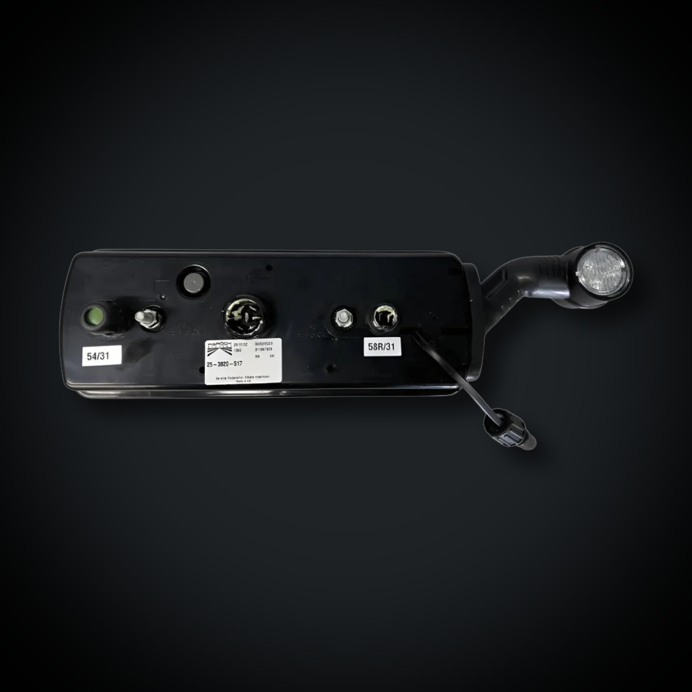Faymonville UK EcoLED II 24V 8-Function LED Rear Light with Integrated Outline Marker Stalk & ASS2 Plug