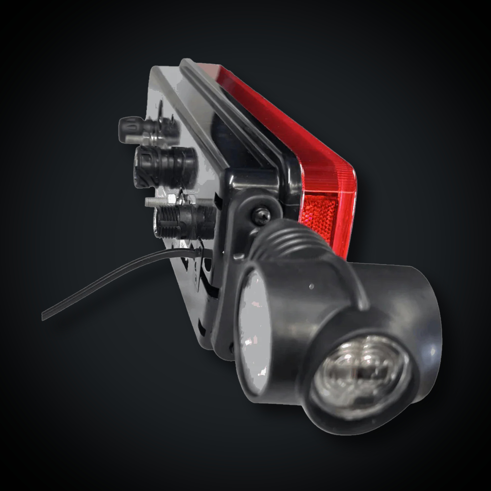Faymonville UK EcoLED II 24V 8-Function LED Rear Light with Integrated Outline Marker Stalk & ASS2 Plug