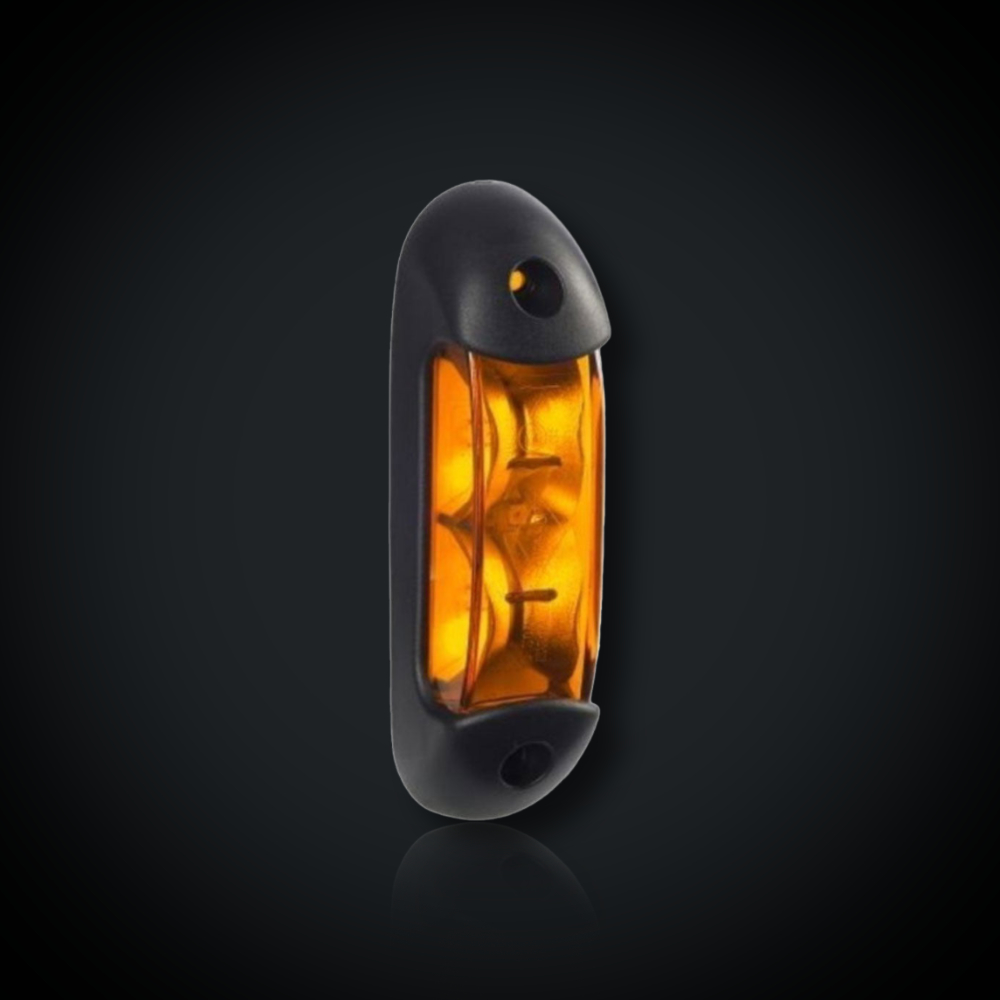 Faymonville UK 12-24V Amber LED Side Repeater – Cat6 Indicator with R6/R10 Certification (110mm)