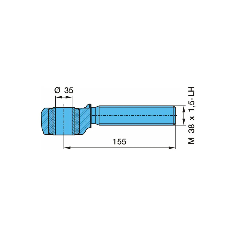 Faymonville UK Track Rod End with Left Hand Thread - 05.353.68.27.0