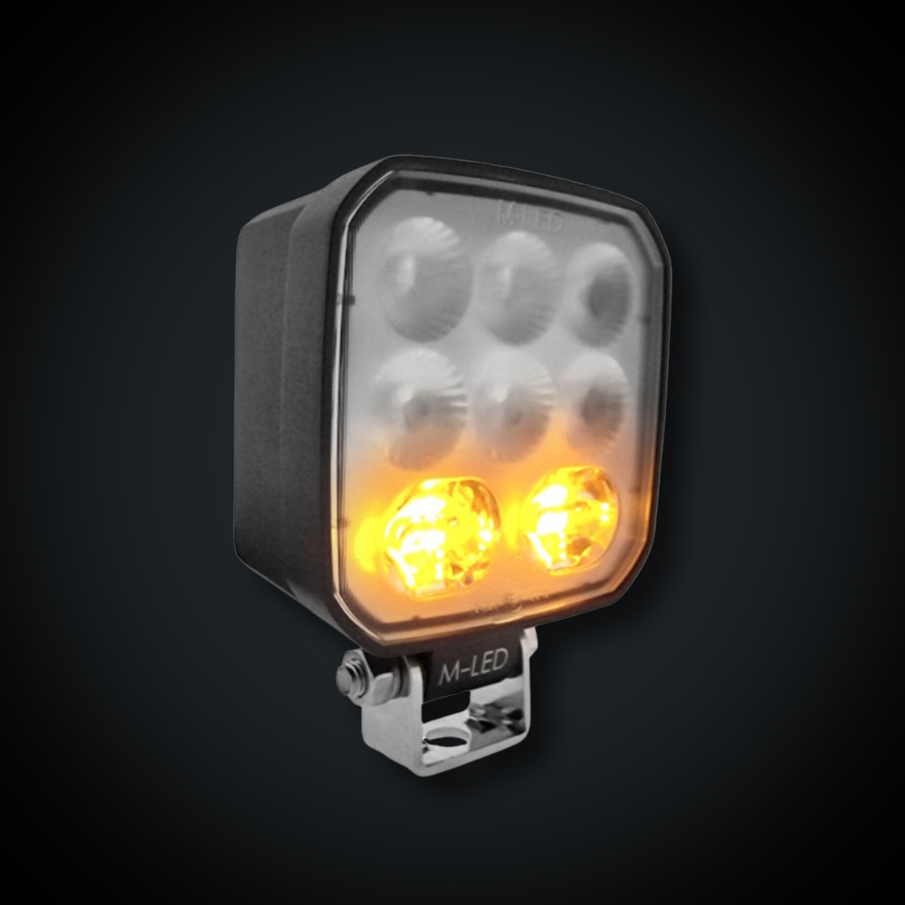 Faymonville UK 9-32V 2400lm LED Flood Work Light with Warning Strobe (R10, R65 Approved)