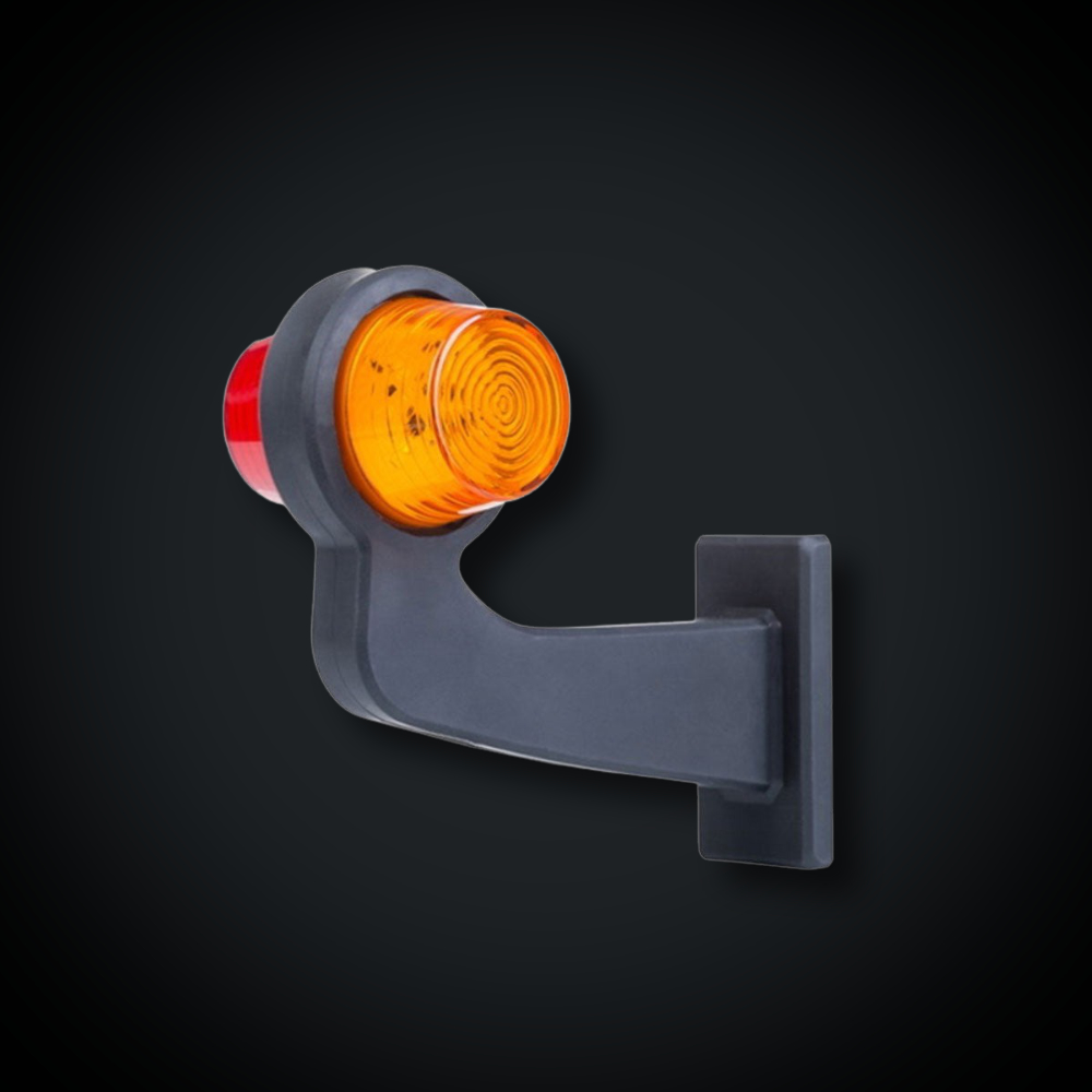 Faymonville UK 12-24V Neon LED End Outline Marker Stalk with 5m Cable - Red/Amber