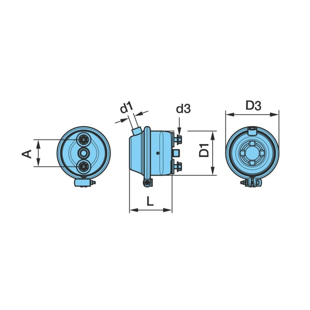 Faymonville UK Type 12 Diaphragm Brake Cylinder - 02.0327.38.00