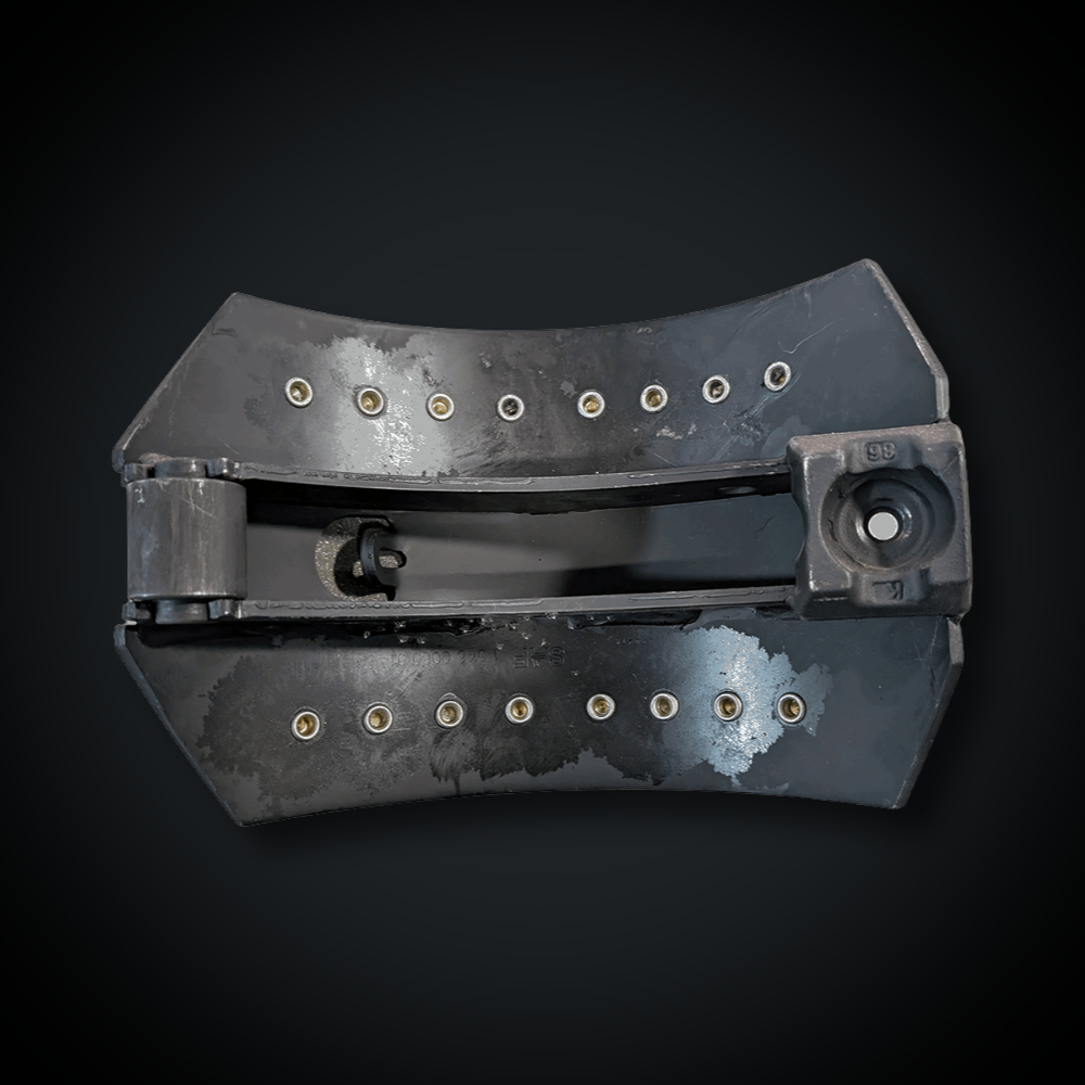 Faymonville UK Brake Shoe Assembly SNK Lined w/ Roller (300x200mm) - 1.046.0060.91
