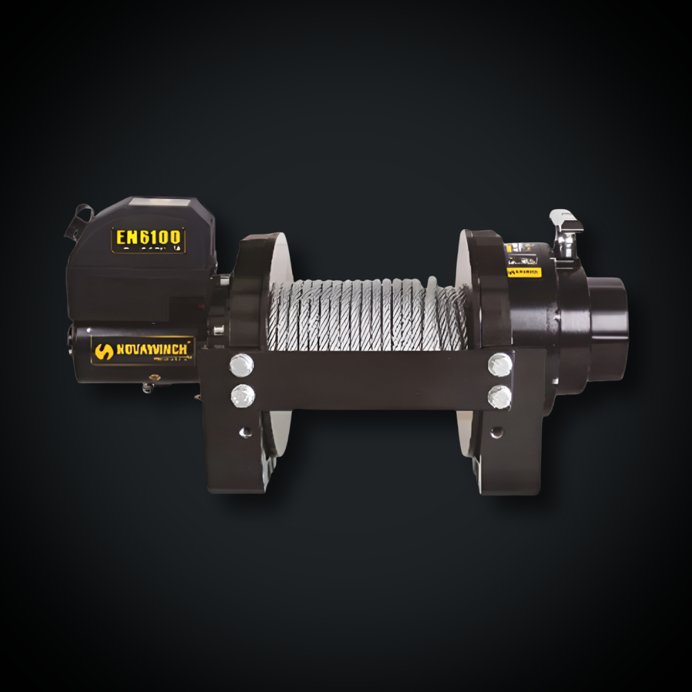 Faymonville UK EN Rated Electric Winch with Wire Rope (24V, 13,500 lbs / 6.1 Tonne) - EN6100