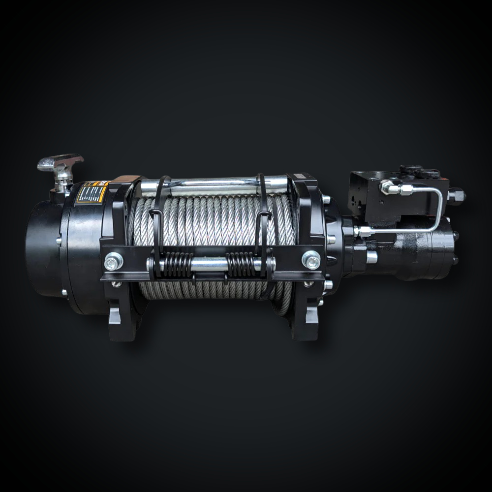 Faymonville UK EN Rated Hydraulic Winch with Wire Rope (18,000lb) - HEN18000