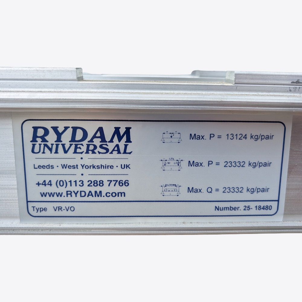 Faymonville UK VR-VO Aluminium Trailer Loading Ramps (Pair, 2400mm x 450mm, Bottom Hook)