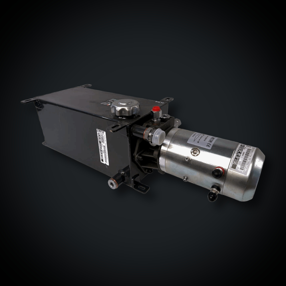 Faymonville UK 24V Electro-Hydraulic Pump Power Pack (3.0kW, 2cc, 9L Steel Tank)
