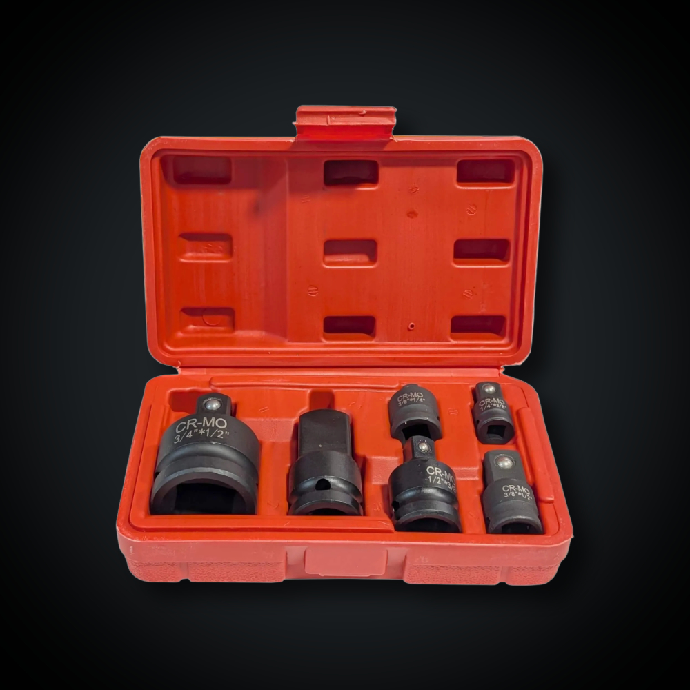 Faymonville UK 6-Piece CR-MO Universal Joint and Impact Socket Adapter Set