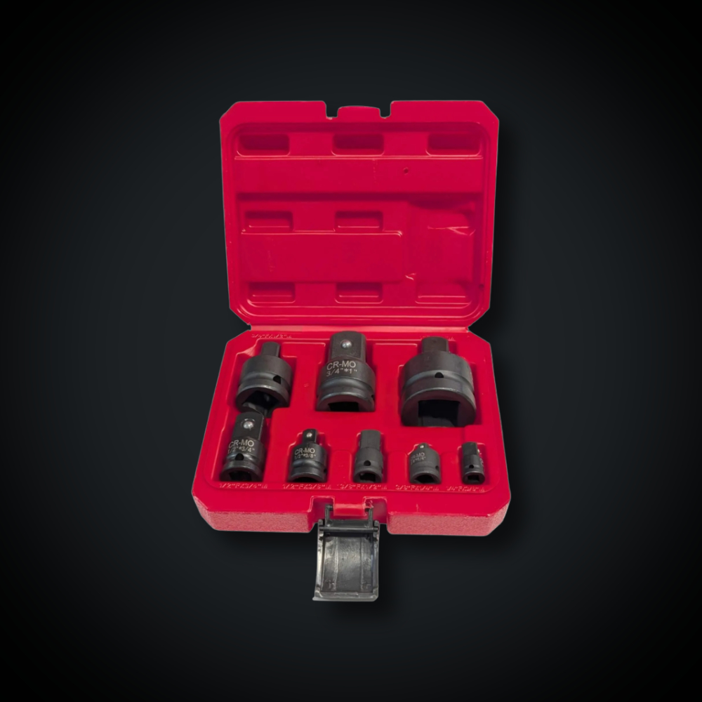 Faymonville UK 8-Piece CR-MO Universal Joint and Impact Socket Adapter Set