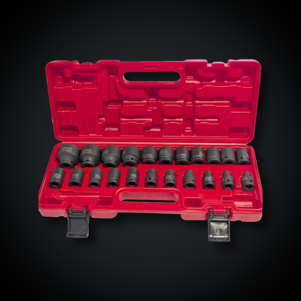 Faymonville UK 22-Piece 1/2" Drive CR-MO Short Impact Socket Set 8-36mm