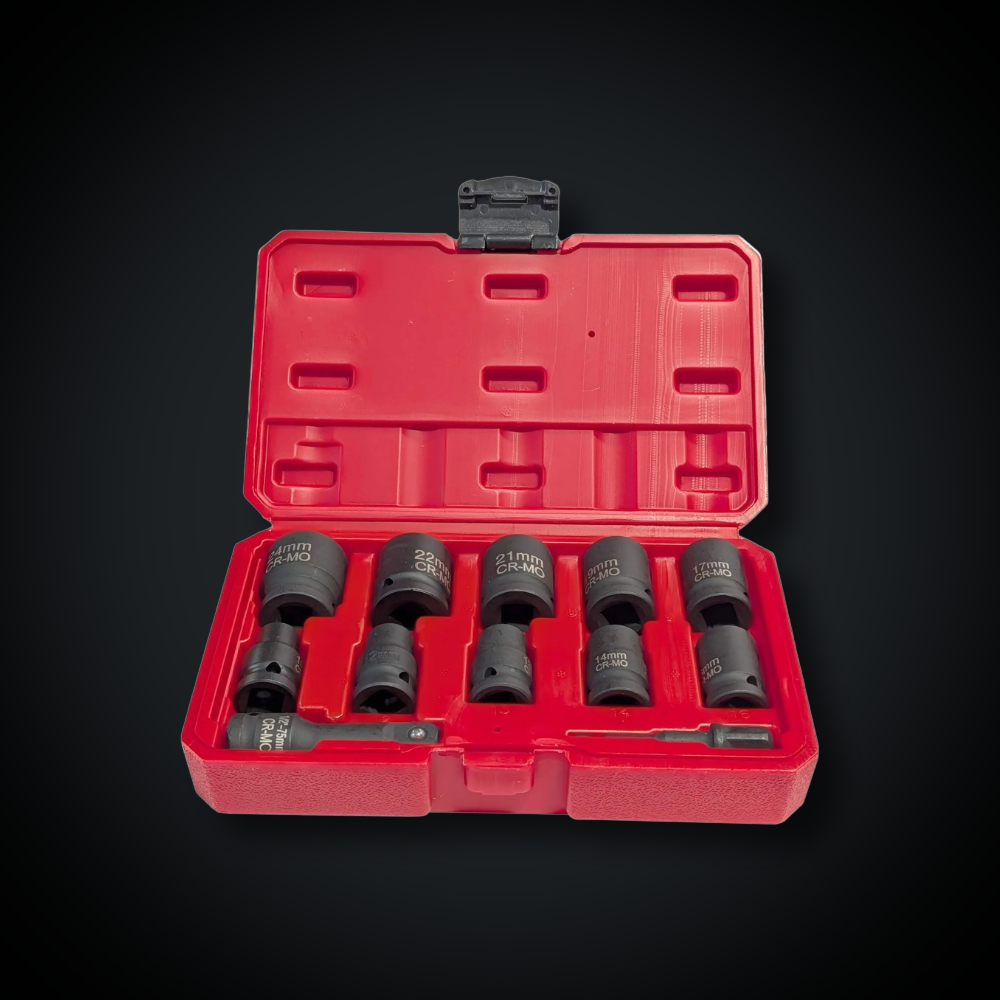 Faymonville UK 12-Piece 1/2" Drive CR-MO Short Impact Socket Set