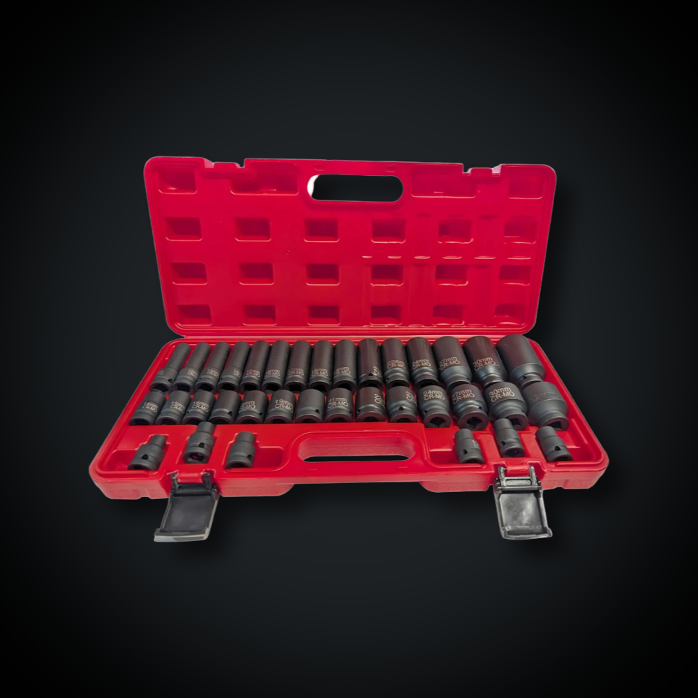 Faymonville UK 35-Piece 1/2" Drive CR-MO Combination Impact Socket Set