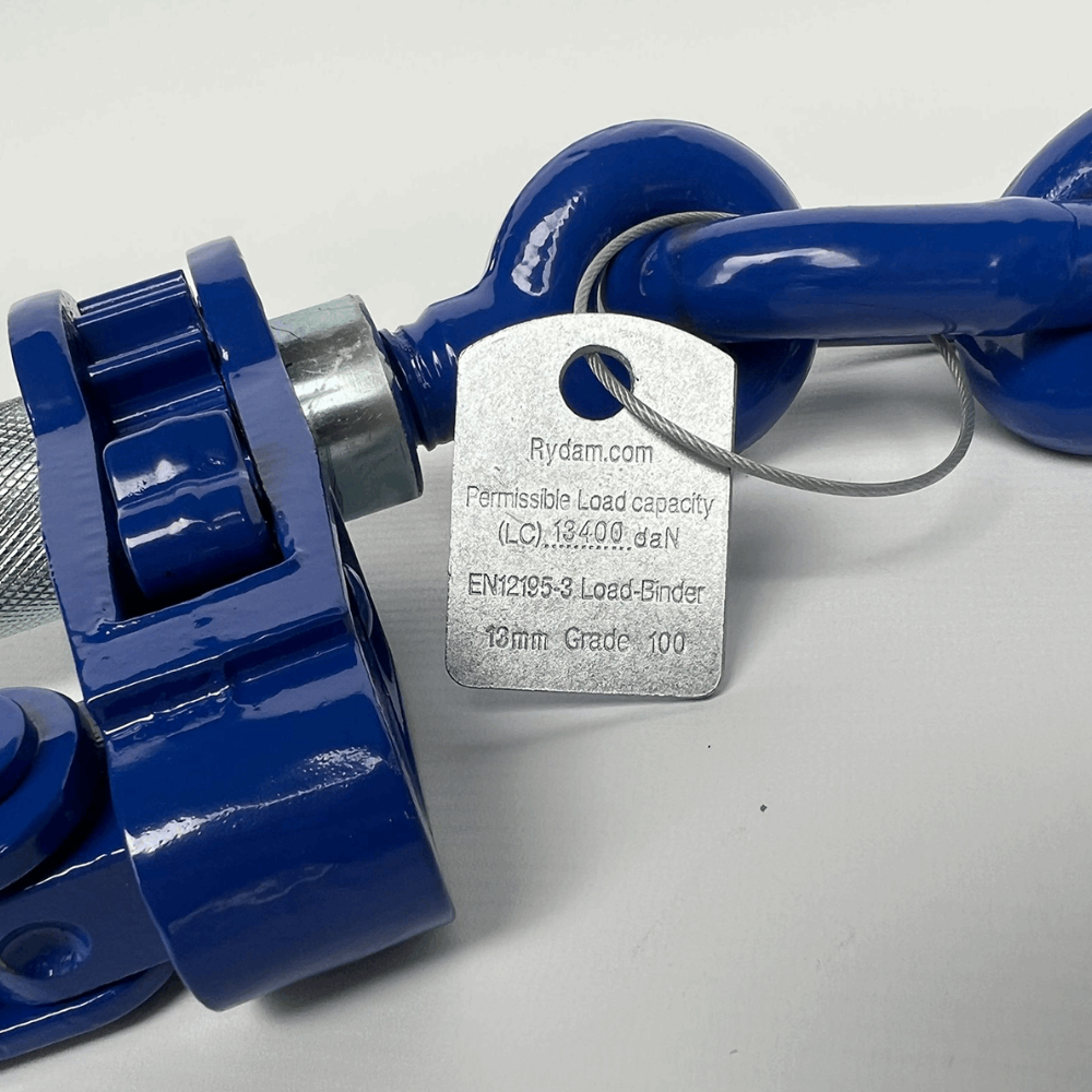 Faymonville UK Grade 100 Ratchet Load Binder with Folding Handle & Grab Hooks