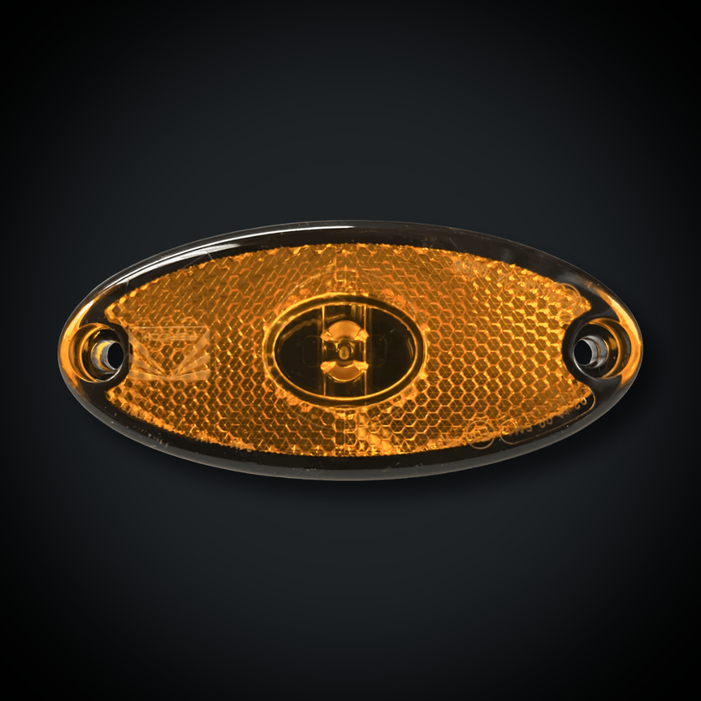 Faymonville UK Flatpoint II 12–24V Amber LED Side Marker Light – 1.5m Cable & ASS3 Plug