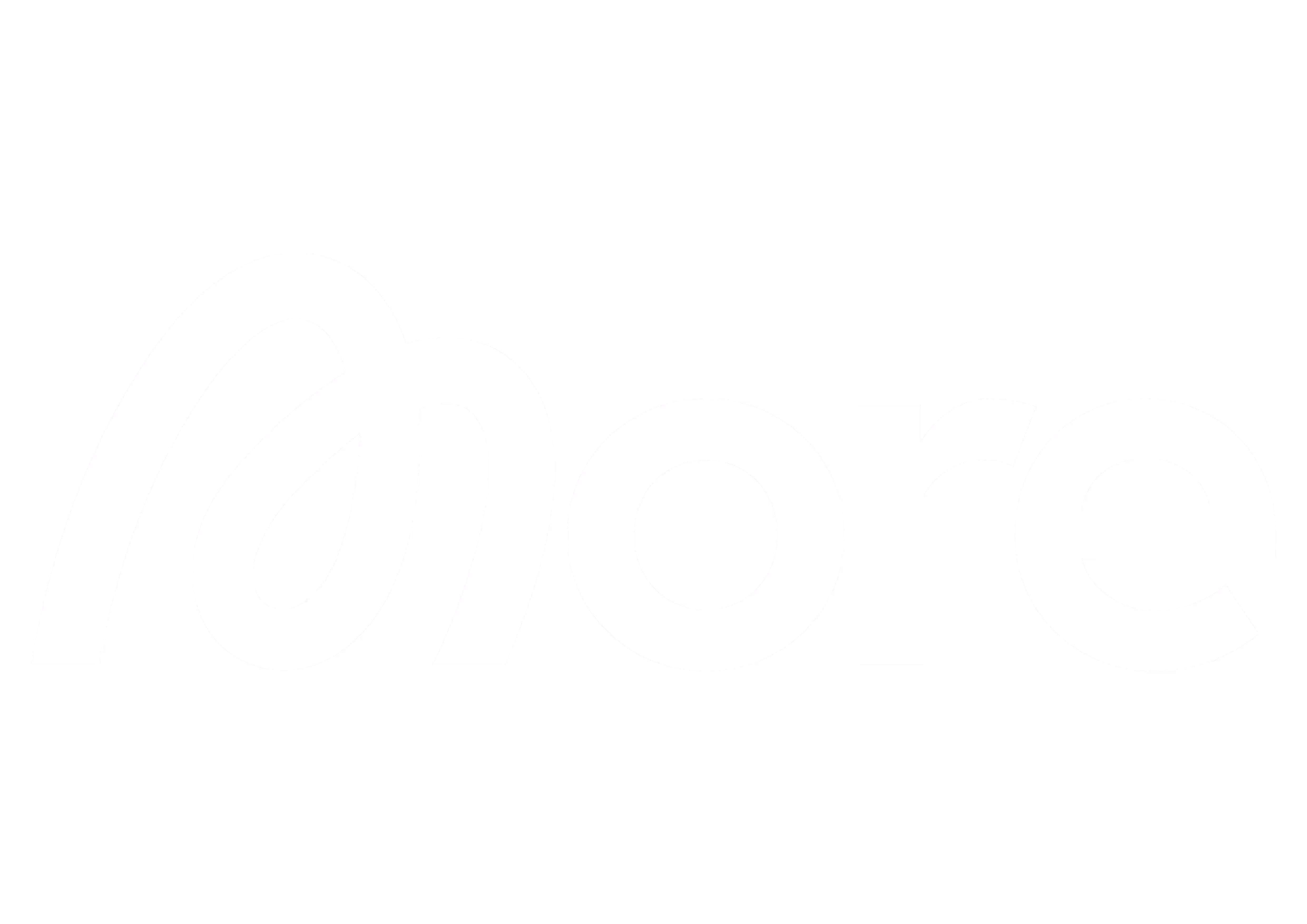 White abstract stylized word 'more' on a black background.