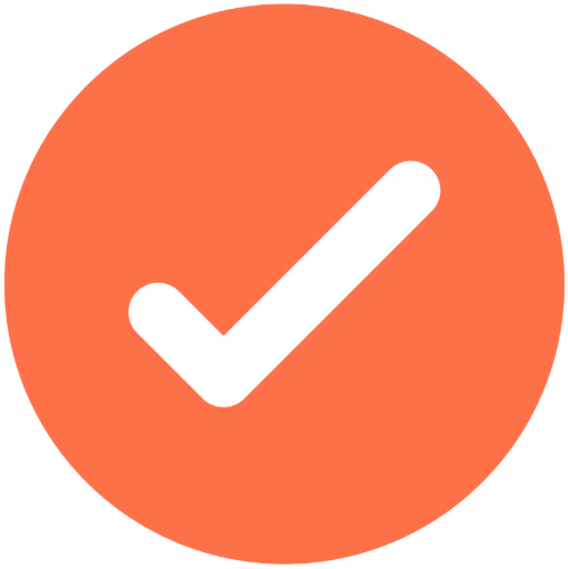 Orange Tick Mark