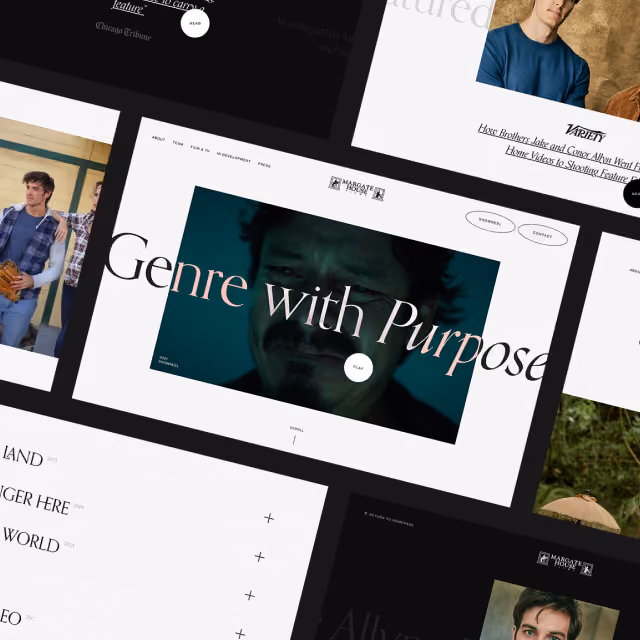 Margate House Films website designs - website project for the independent film production company by Nath&Co